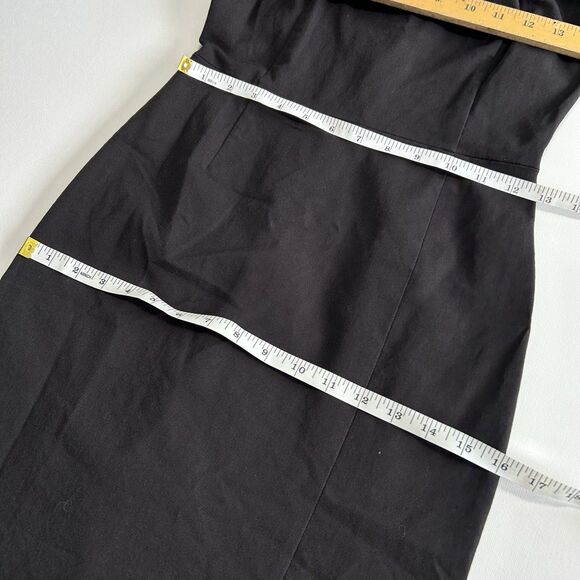 Banana Republic Black Stretch Sleeveless Sheath Dress Back Zip Office Size 0 - Picture 8 of 10
